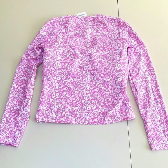 ❤️ 🆕 TAMNOON Floral  bathing suit rashguard Top Size S - Picture 3 of 5